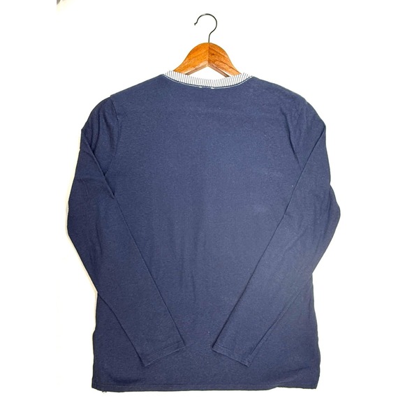 J.Crew,‎  Navy/White Stripe Collar, Long Sleeve Shirt, Wmn's Size Small - Picture 3 of 8